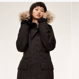 Aritzia Bancroft Black Winter Parka Jacket, M